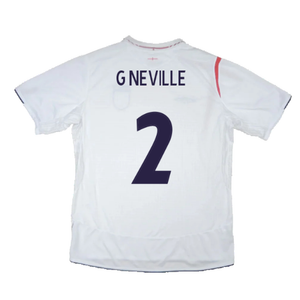 England 2006-08 Home Shirt (XL) (Excellent) (G NEVILLE 2)_1