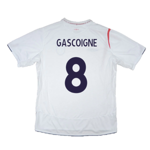 England 2006-08 Home Shirt (XL) (Good) (GASCOIGNE 8)_2