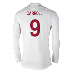 England 2012-13 Long Sleeve Home Shirt (L) (Fair) (Carroll 9)_1