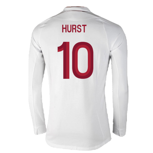 England 2012-13 Long Sleeve Home Shirt (L) (Fair) (Hurst 10)_1