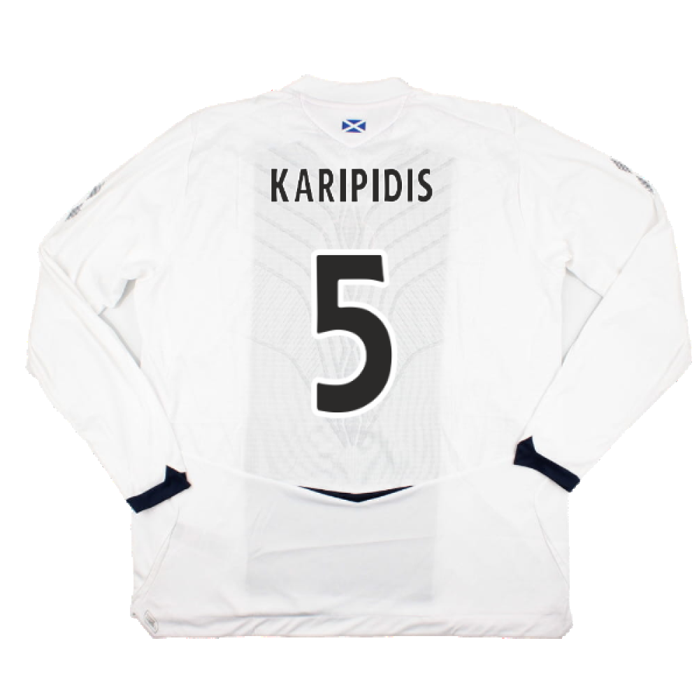 Hearts 2008-09 Long Sleeve Away Shirt (XXL) (Karipidis 5) (Mint)_1