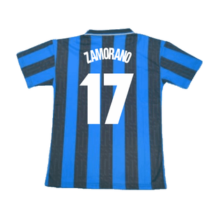 Inter Milan 1997-98 Home Shirt (M) (Excellent) (Zamorano 17)_1