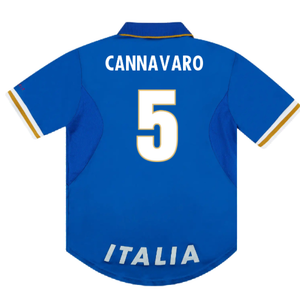 Italy 1996-97 Home Shirt (L) (Excellent) (CANNAVARO 5)_1