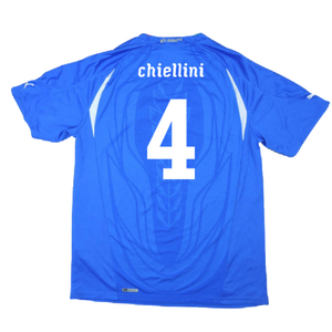 Italy 2010-11 Home Shirt (L) (Excellent) (Chiellini 4)_1