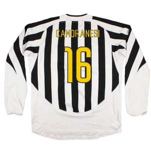 Juventus 2003-04 Long Sleeve Home Shirt (Sponsorless) (L) (Excellent) (Camoranesi 16)_1