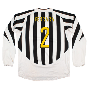 Juventus 2003-04 Long Sleeve Home Shirt (Sponsorless) (L) (Excellent) (Ferrara 2)_1