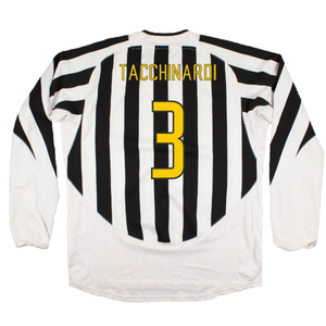 Juventus 2003-04 Long Sleeve Home Shirt (Sponsorless) (L) (Excellent) (Tacchinardi 3)_1