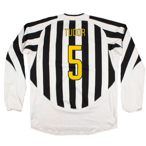 Juventus 2003-04 Long Sleeve Home Shirt (Sponsorless) (L) (Excellent) (Tudor 5)_1