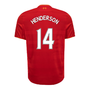 Liverpool 2016-17 Home Shirt (Very Good) (Henderson 14)_1