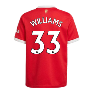 Man Utd 2021-2022 Home Shirt (Kids) (WILLIAMS 33)_2