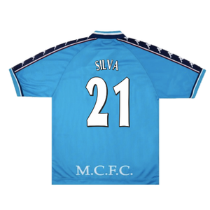 Manchester City 1997-99 Home Shirt (M) (Excellent) (SILVA 21)_1