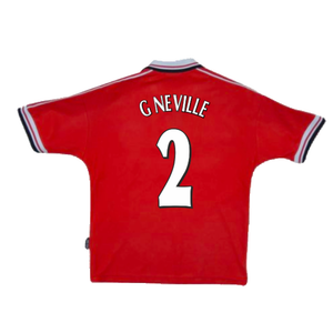 Manchester United 1998-00 Home Shirt (Y) (Excellent) (G Neville 2)_1