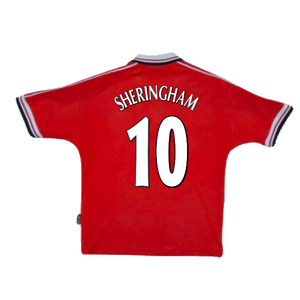 Manchester United 1998-00 Home Shirt (Y) (Excellent) (Sheringham 10)_1