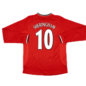 Manchester United 2000-02 Long Sleeved Home Shirt (XXL) (Excellent) (Sheringham 10)_1