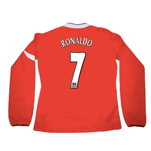 Manchester United 2004-06 Home L/S Shirt (XL) (Very Good) (Ronaldo 7)_1