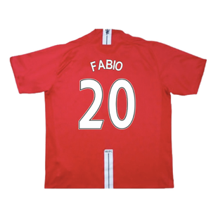 Manchester United 2007-09 Home Shirt (Very Good) (Fabio 20)_1