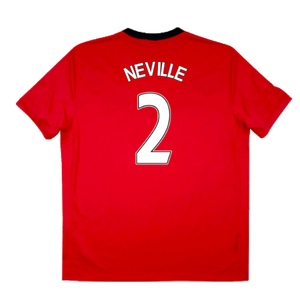 Manchester United 2009-10 Home Shirt (Excellent) (Neville 2)_1