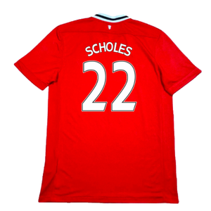 Manchester United 2011-12 Home Shirt (XL) (Excellent) (Scholes 22)_1