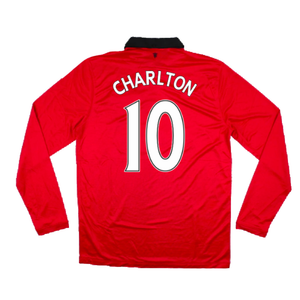 Manchester United 2013-14 Home Long Sleeve Shirt (XL) (Mint) (Charlton 10)_1