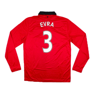 Manchester United 2013-14 Home Long Sleeve Shirt (L) (Mint) (Evra 3)_1