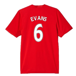 Manchester United 2015-16 Home Shirt (M) (Mint) (Evans 6)_1