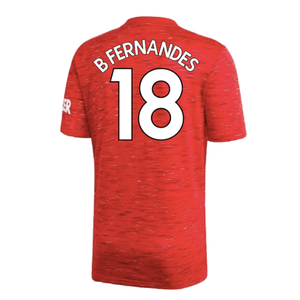 Manchester United 2020-21 Home Shirt (L) (Excellent) (B FERNANDES 18)_1