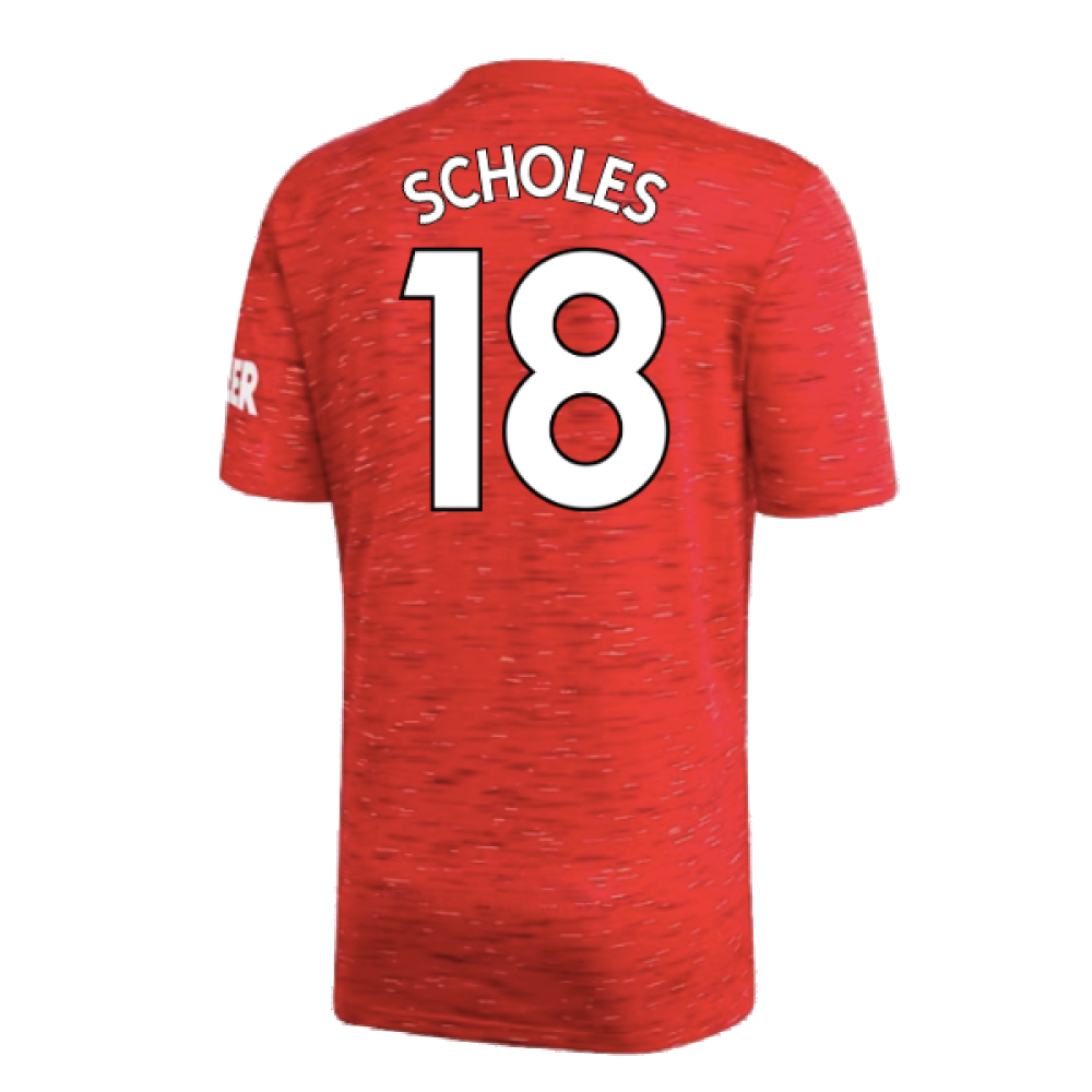 Manchester United 2020-21 Home Shirt (L) (Excellent) (SCHOLES 18)_1