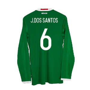 Mexico 2016-2017 Long Sleeve Home Shirt (XL) (Excellent) (J.Dos Santos 6)_1