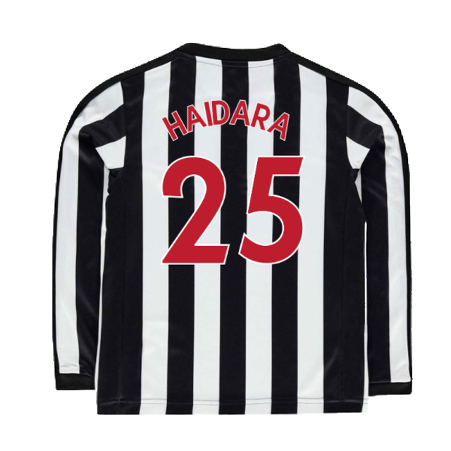 Newcastle United 2017-18 Long Sleeve Home Shirt (Sponserless) (L) (Haidara 25) (Very Good)_1