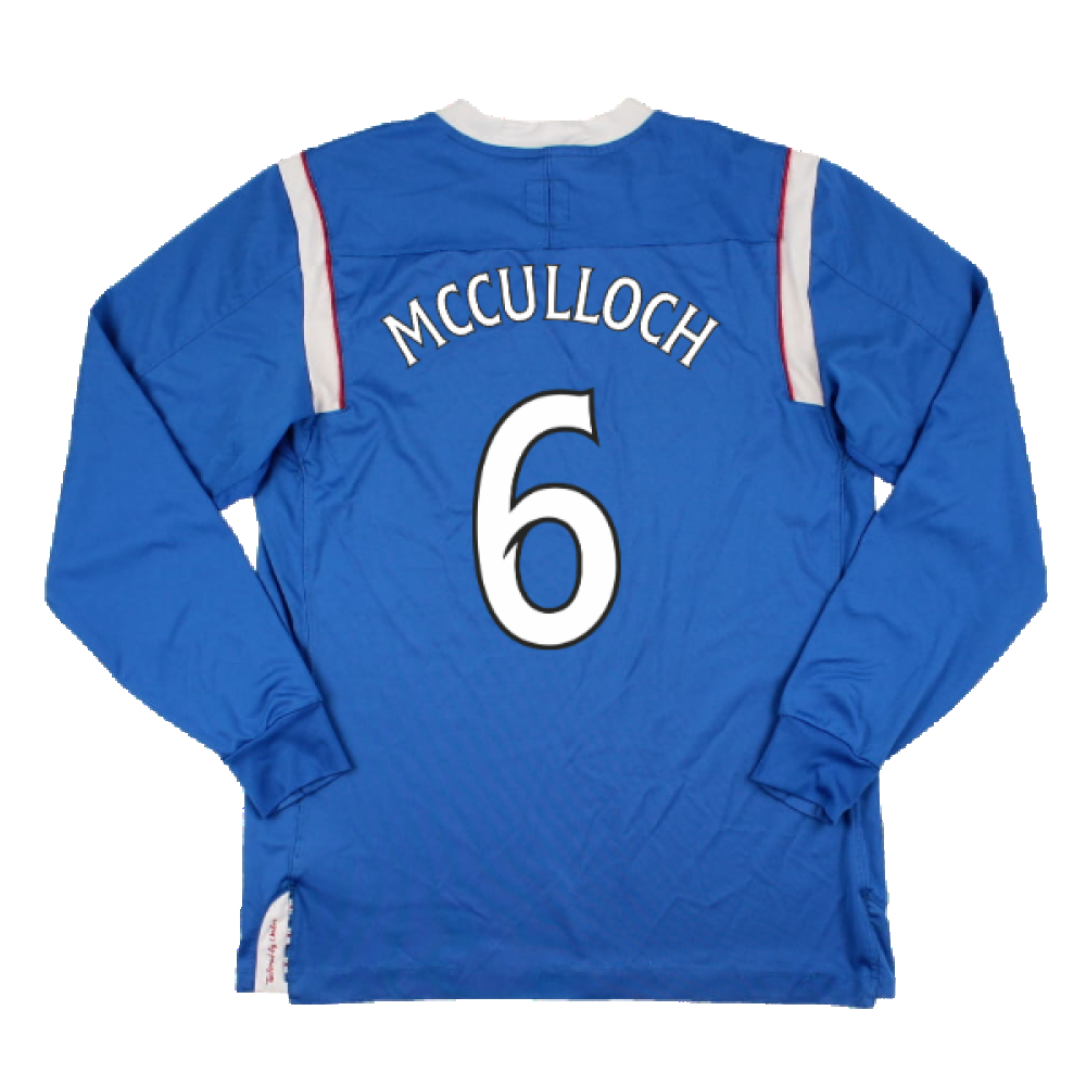 Rangers 2011-12 Home Long Sleeve Shirt (Sponsorless) (S) (Good) (McCulloch 6)_1