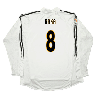 Real Madrid 2003-04 Home Long Sleeve Shirt (M) (Mint) (Kaka 8)_1