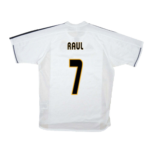 Real Madrid 2003-04 Home Shirt (M) (Good) (Raul 7)_1