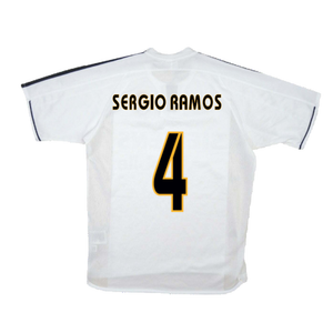 Real Madrid 2003-04 Home Shirt (M) (Good) (Sergio Ramos 4)_1