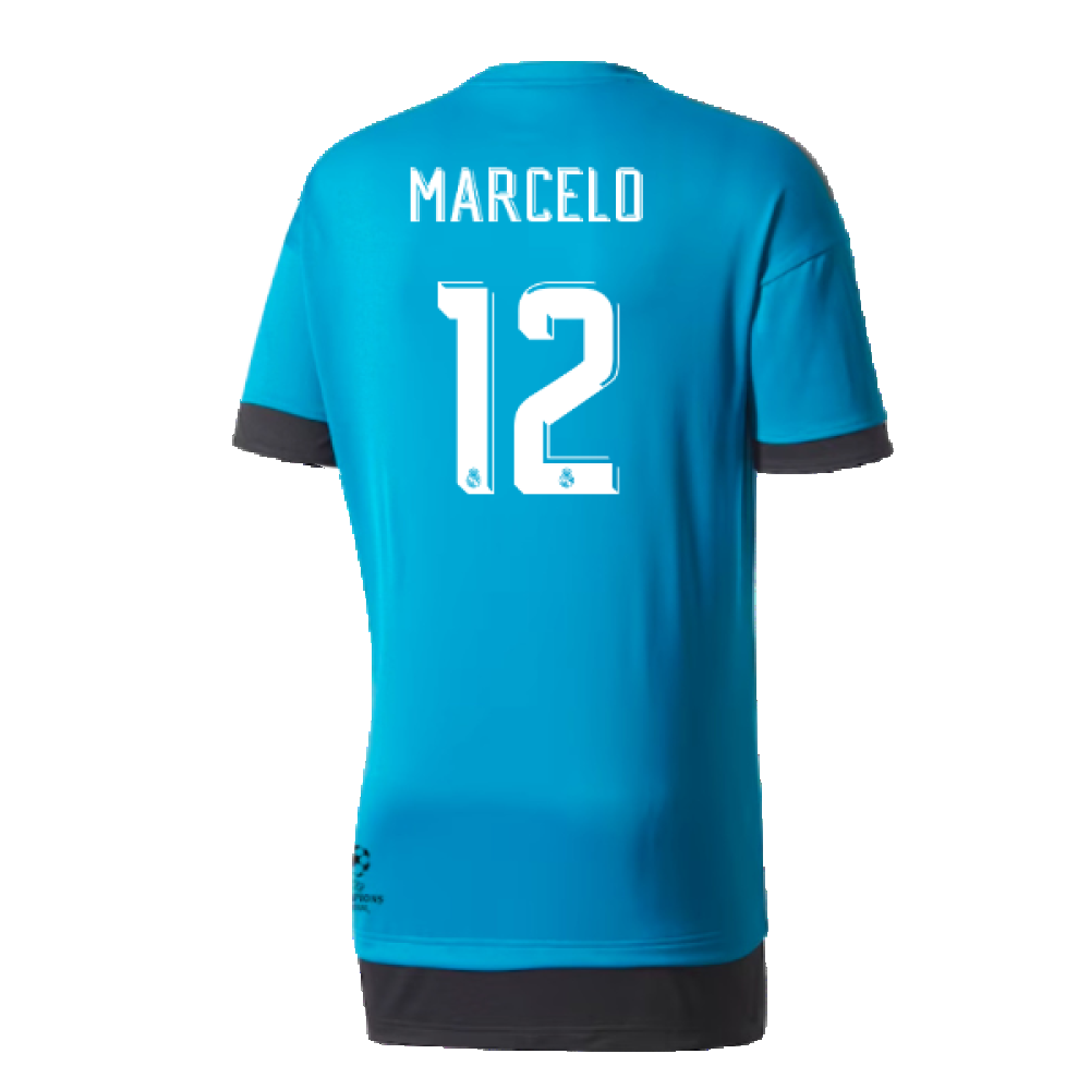 Real Madrid 2017-18 Adidas Champions League Training Shirt (2XL) (Marcelo 12) (Excellent)_1
