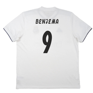 Real Madrid 2018-19 Home Shirt (S) (Very Good) (Benzema 9)_2
