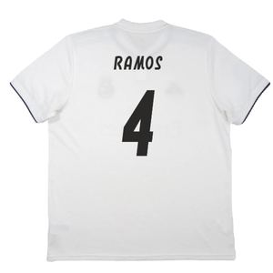 Real Madrid 2018-19 Home Shirt (S) (Very Good) (Ramos 4)_2