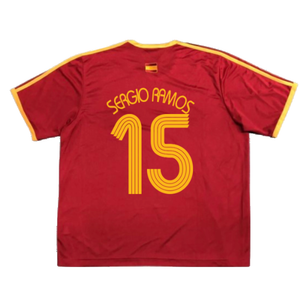 Spain 2006-07 Basic Home Shirt (S) (Excellent) (Sergio Ramos 15)_1