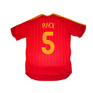 Spain 2006-08 Home Shirt (M) (Mint) (Puyol 5)_1