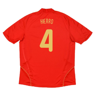 Spain 2008-2009 Home Shirt (M) (Excellent) (Hierro 4)_1