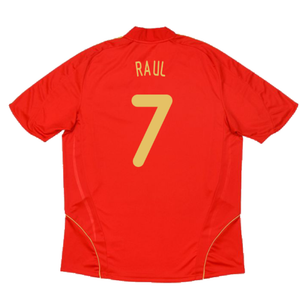 Spain 2008-2009 Home Shirt (Excellent) (Raul 7)_1