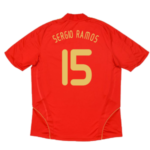 Spain 2008-2009 Home Shirt (M) (Excellent) (Sergio Ramos 15)_1