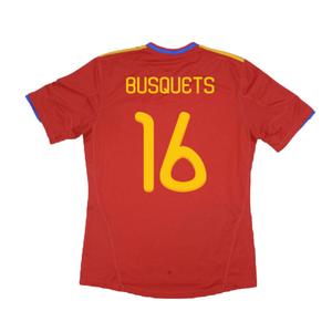 Spain 2010-11 Home Shirt (Excellent) (Busquets 16)_1