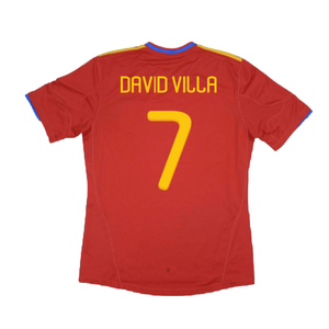 Spain 2010-11 Home Shirt (XL) (Excellent) (David Villa 7)_1