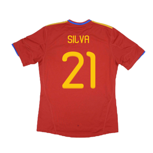 Spain 2010-11 Home Shirt (XL) (Excellent) (Silva 21)_1