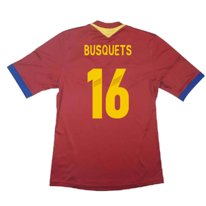 Spain 2013-14 Home Shirt (Excellent) (Busquets 16)_1