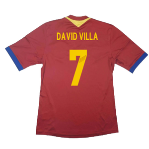 Spain 2013-14 Home Shirt (Excellent) (David Villa  7)_1