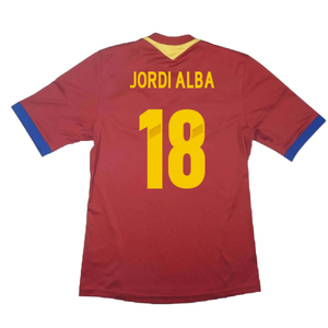 Spain 2013-14 Home Shirt (Excellent) (Jordi Alba 18)_1