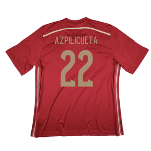 Spain 2014-2015 Home Shirt (World Cup Badge) (L) (Mint) (Azpilicueta 22)_1