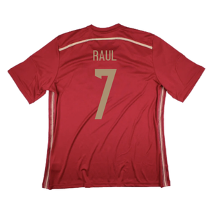 Spain 2014-2015 Home Shirt (World Cup Badge) (L) (Mint) (RAUL 7)_1