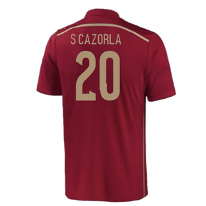 Spain 2015-16 Home Shirt (Excellent) (S Cazorla 20)_1